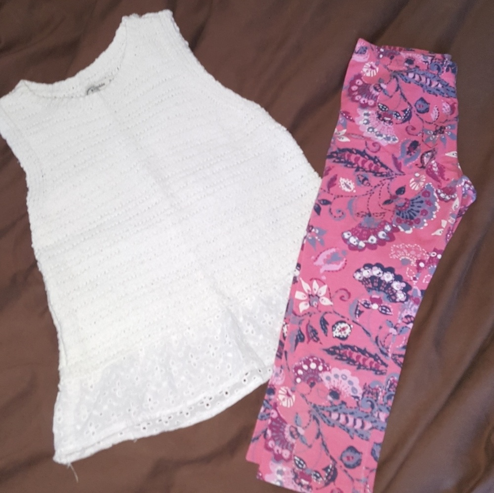 Abercrombie Kids  sweater tank and Capri leggings